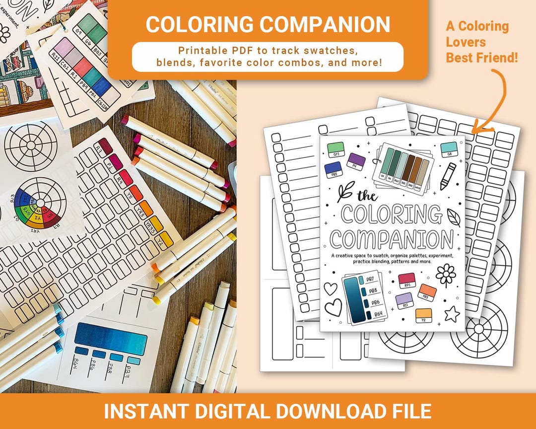 Coloring Companion: Track Swatches, Color Palettes, and More (digital ...