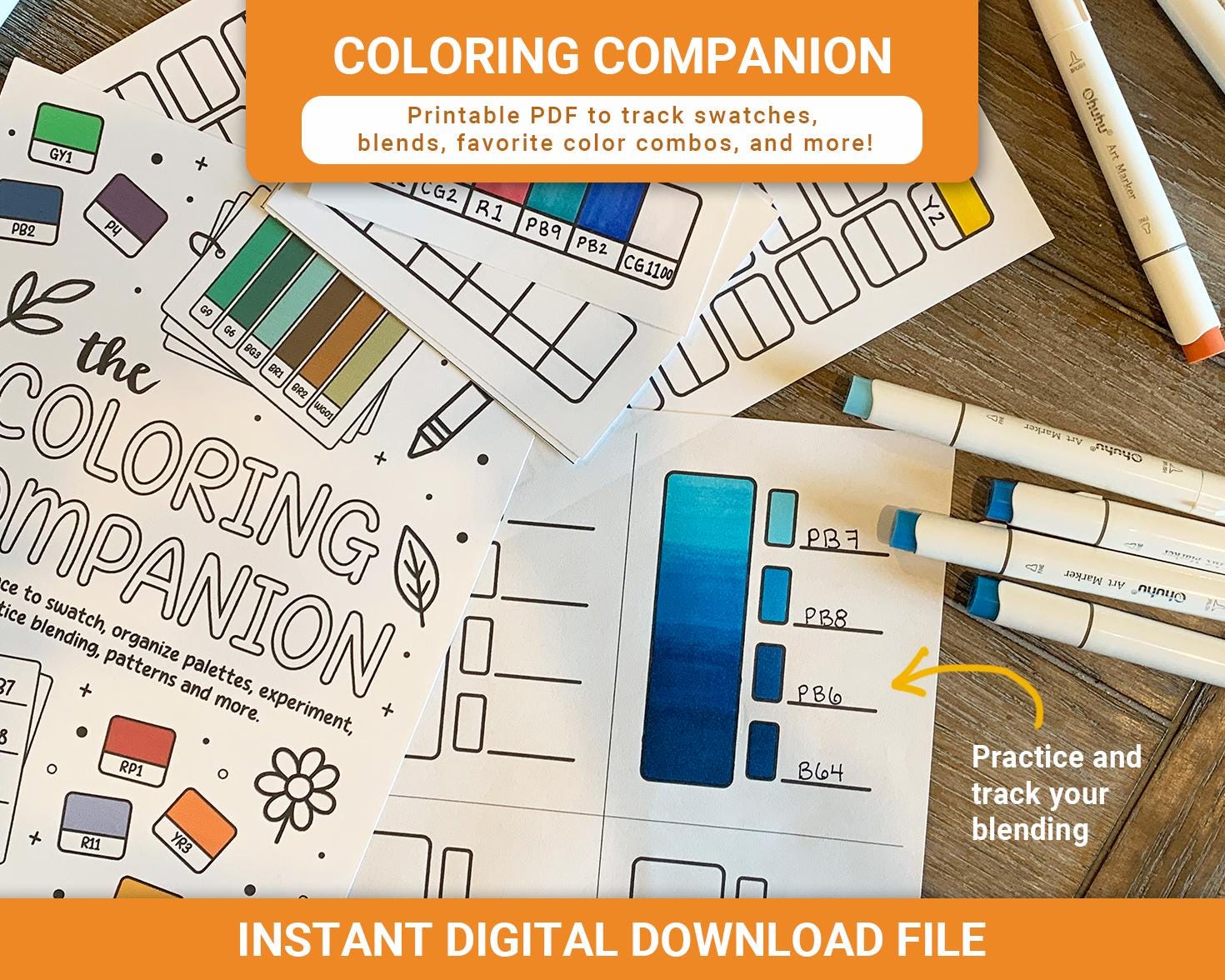 Coloring Companion: Track Swatches, Color Palettes, and More (digital ...