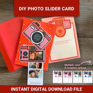 Cartão deslizante de fotos faça você mesmo para qualquer ocasião, cartão de aniversário, cartão de aniversário, cartão de agradecimento, só porque sim, cartão de felicitações, cartão de dia dos namorados