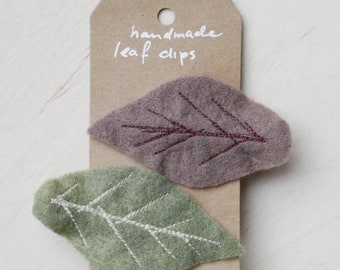 Handmade Leaf Clip Set