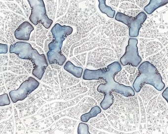 Print - "Stormy Rivers (Cityspace 184)" - Imaginary Cartography