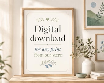 3 download digitali di una qualsiasi delle nostre opere d'arte