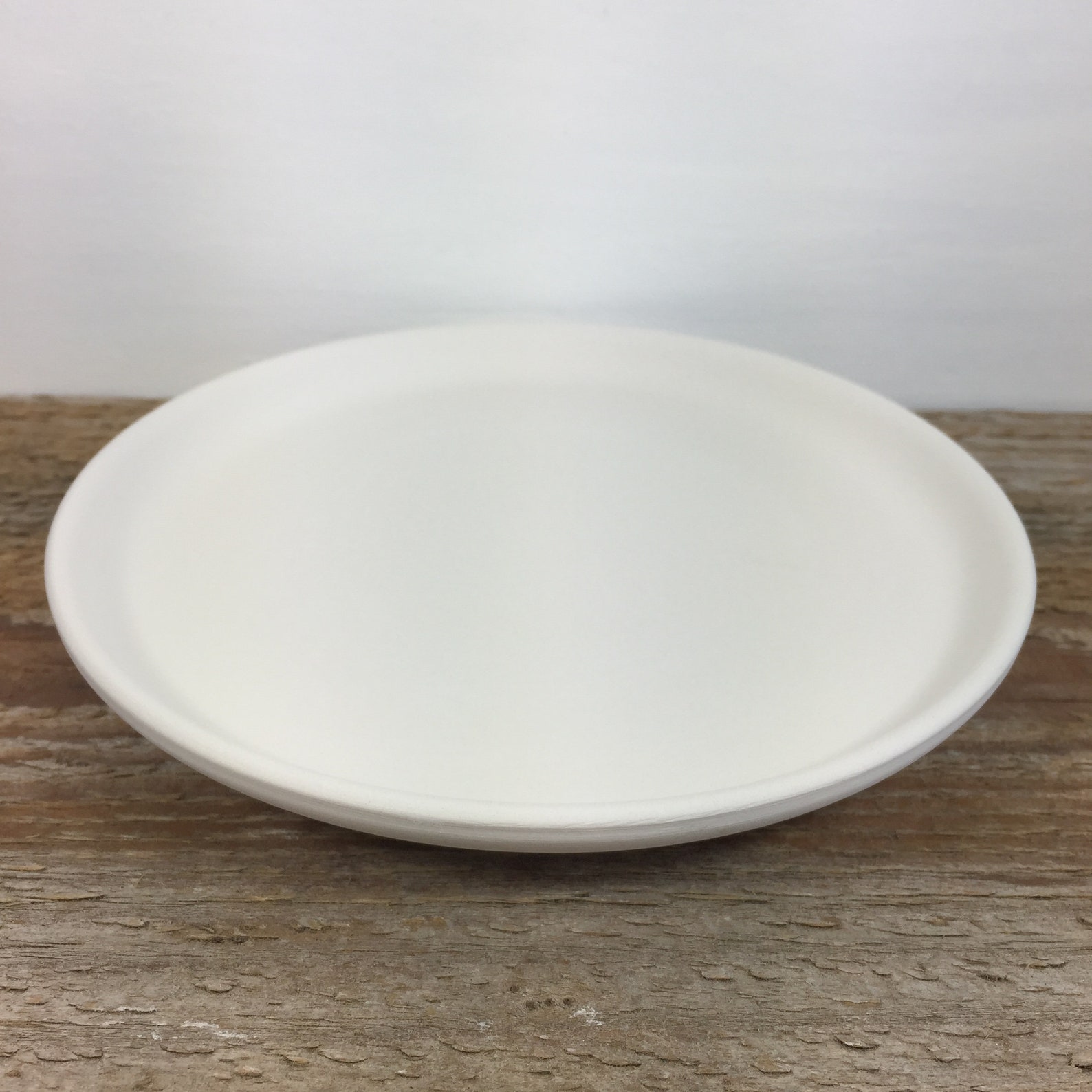 Bisque Pottery Bread Plate Ready to Glaze Earthenware Etsy