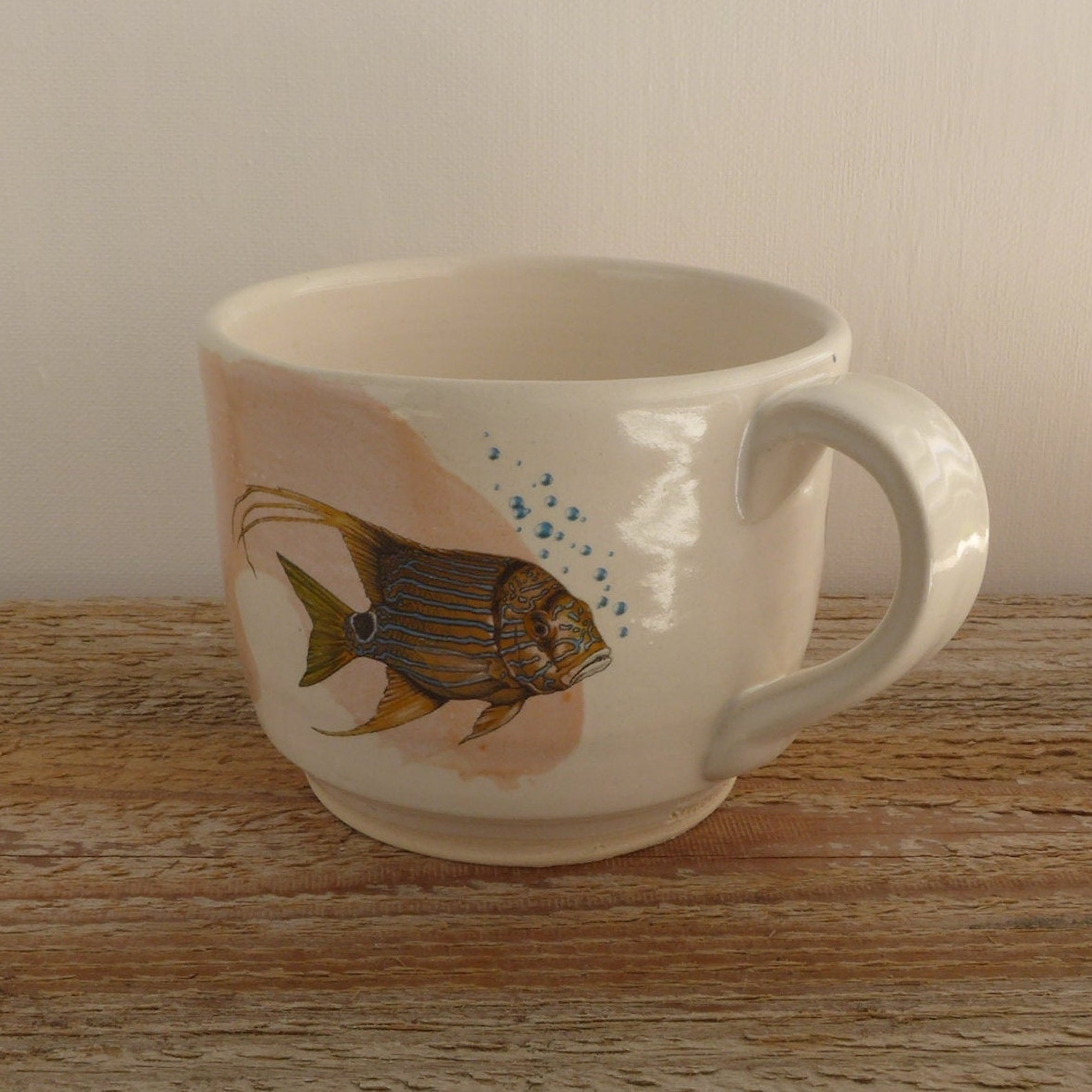 Fish Mug Fish Coffee Mug Fish Tea Cup Coffee Mug Pottery Etsy