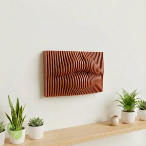 Lips wall decoration, 3D parametric art in bioplastic, modern wall sculpture, artistic design, original and sensual gift