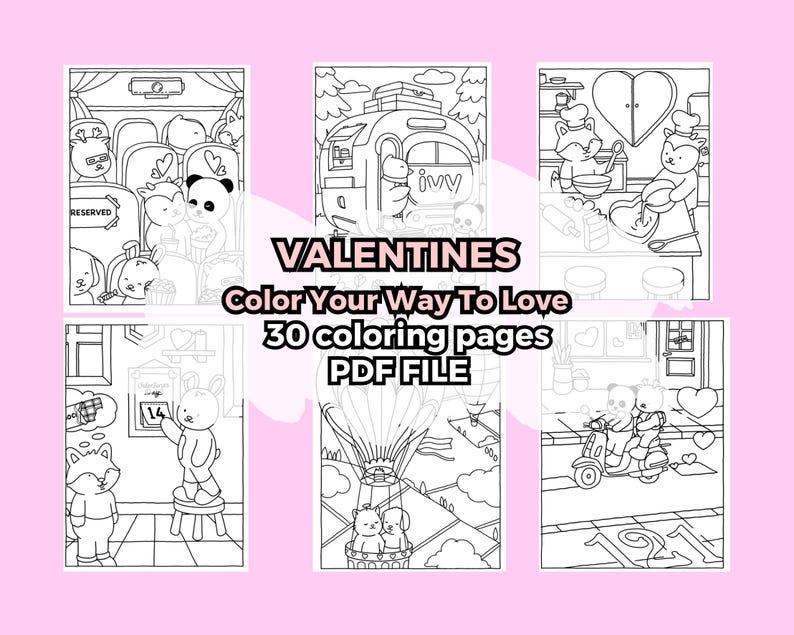 Coco Wyo Valentines Day Browmies Color Your Way to Love Coloring Book ...