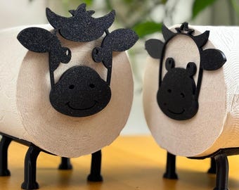 Kuh Klopapierhalter – Lustige Badezimmer Deko | Tiermotiv Geschenkidee | Bauernhof Stil für WC & Bad