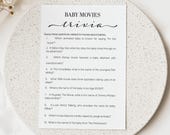 Baby Movie Trivia Game: Fun Baby Shower Activity (Digital Download)