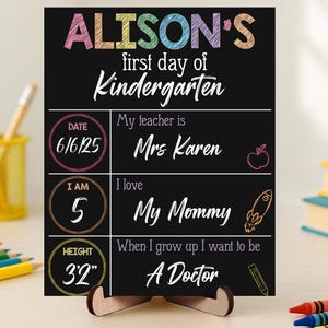 First Day of School Sign, Last Day of School Sign, Reversible First Day of School Sign, Reusable First Day of School Sign, Back to School.