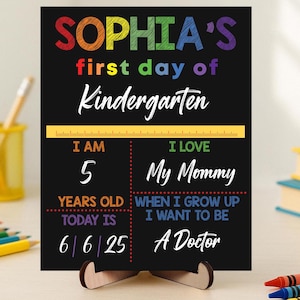 First Day of School Sign, Last Day of School Sign, Reversible First Day of School Sign, Reusable First Day of School Sign, Back to School.