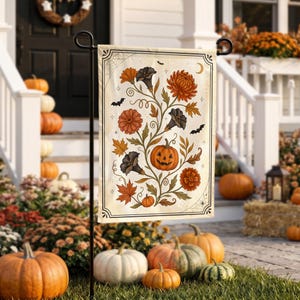 Halloween Garden Flags For Outside, Halloween Decor Outdoor, Halloween Flag Made In Usa, Pumpkin Decor, Front Porch Decor, Housewarming Gift