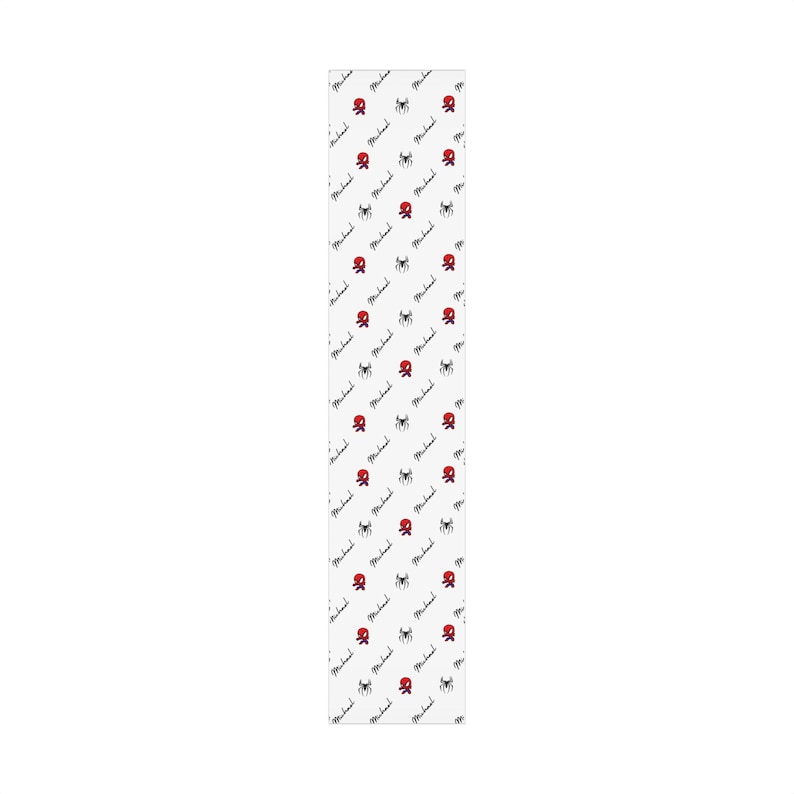 Spider Superhero Personalized Gift Wrap Paper for Kids, Birthday Present Wrap, Children's Party Supplies, Customizable Gift Wrap image 3