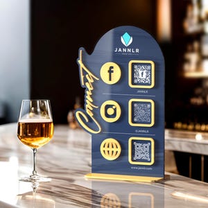 Multi QR Code Sign,Custom QR Code Sign for Business ,Payment sign,Social Media Sign,Salon Sign