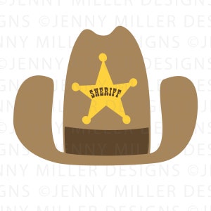 Sheriff Hat SVG, Cricut, Silhouette, Sheriff Hat, Cowboy Hat, SVG, DXF, png, jpg, eps, Cut File, Clip art, Instant Download