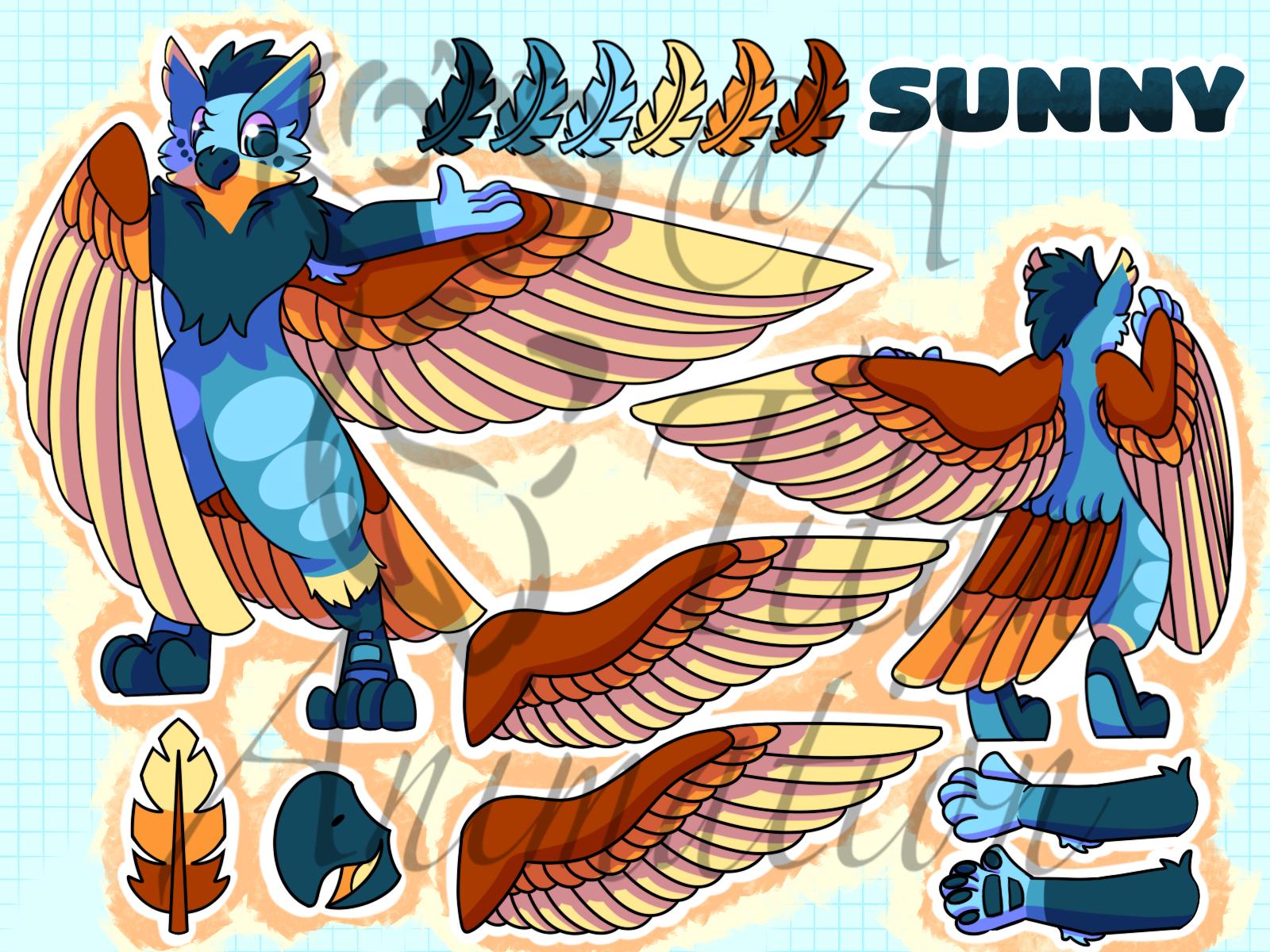 Owl Fursona Refrence Sheet (PSD)