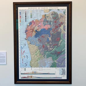 Einzigartige geologische Karte eines alten Vulkans (Karioi) in Aotearoa Neuseeland