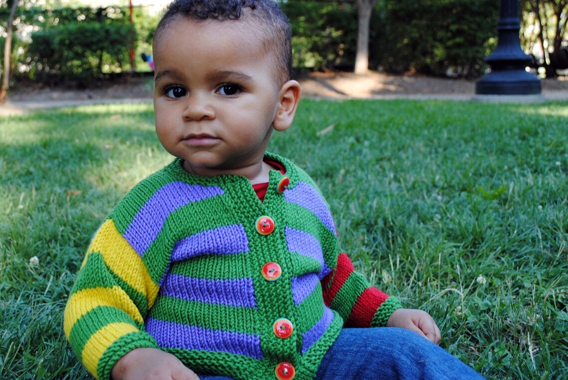 Hand Knit Baby Sweater Unisex APPLETON STREET Etsy