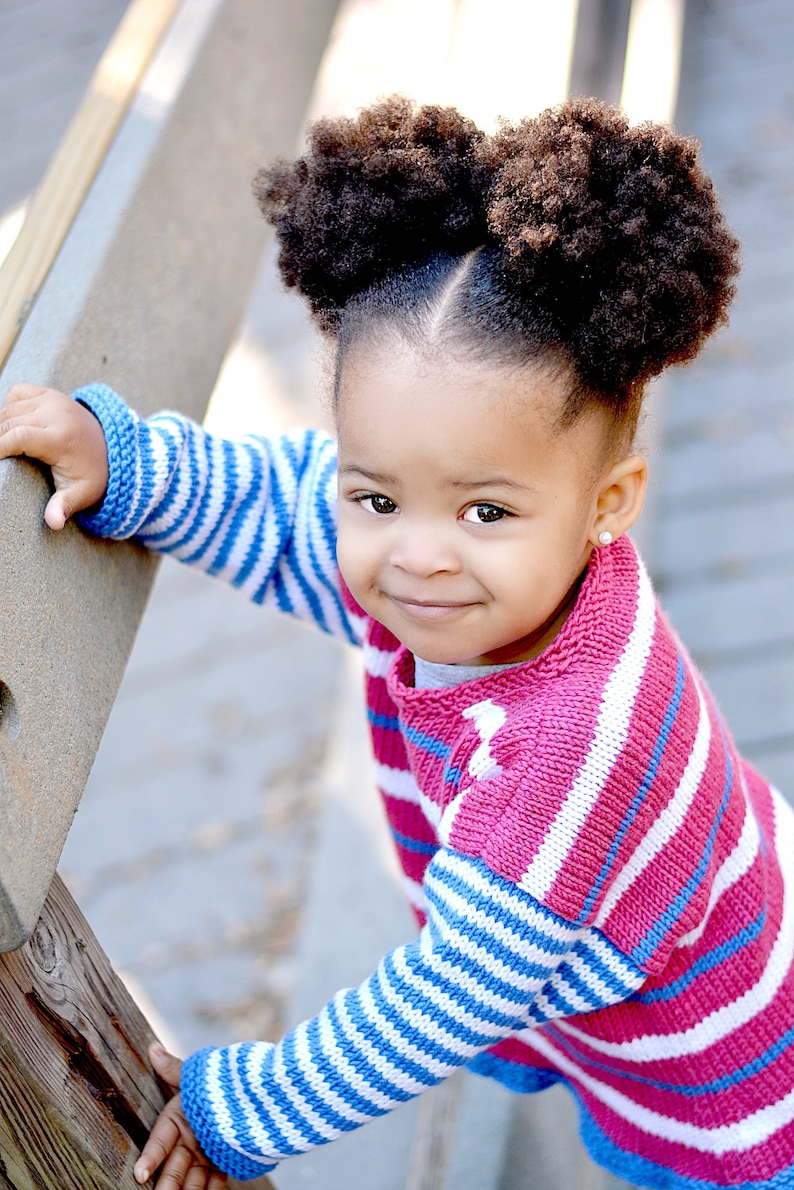 Hand Knit Sweater Blue Pink Girls Striped Baby Sweater Children/'s Clothing and White Ruffled Baby Sweater --ONEIDA PLACE