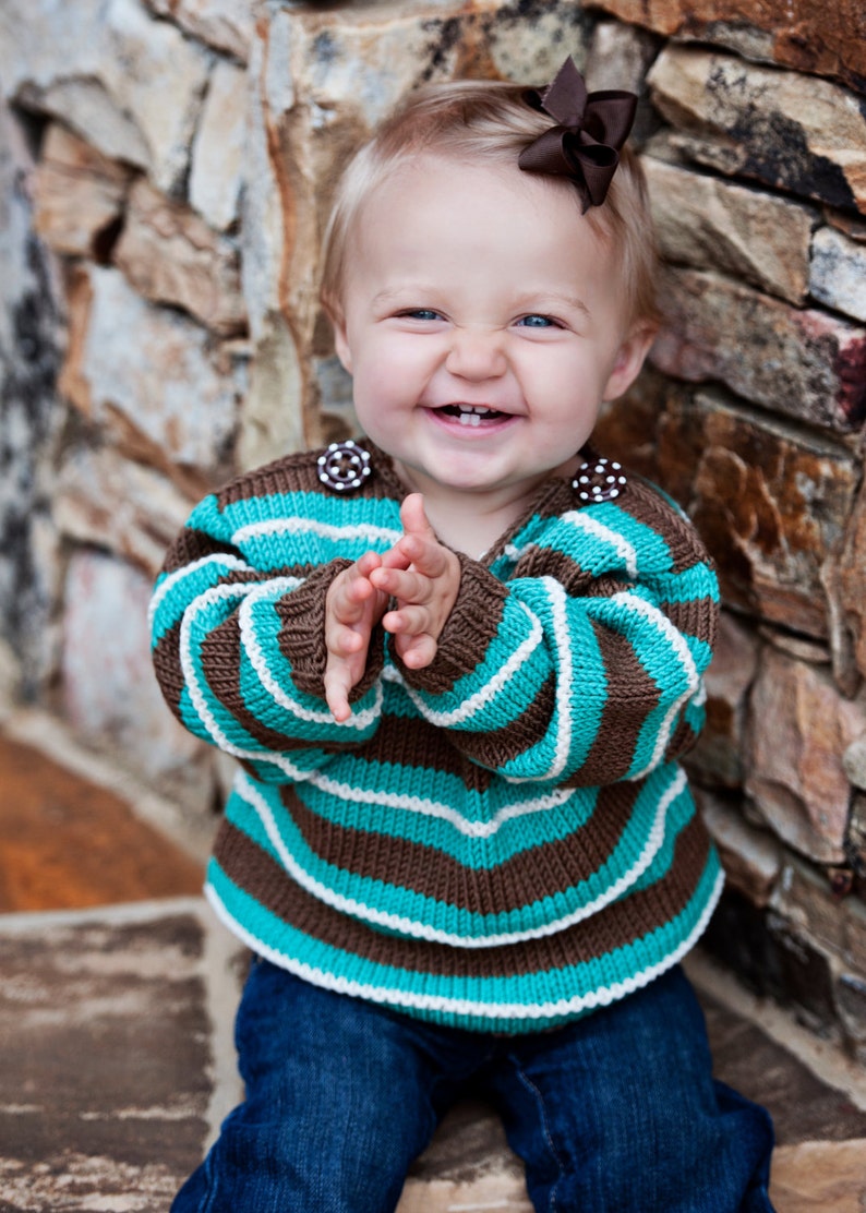 Hand Knit Baby Sweater Unisex Childrens Clothing Etsy