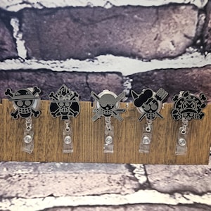 Anime Rotating Retractable Badge Reel with Alligator Clip and Pin