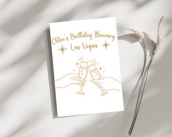 Editable Birthday Trip Itinerary Template (Instant Download)