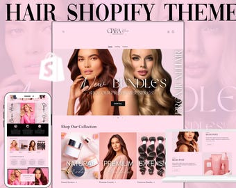 既製のShopifyヘアウェブサイトテーマ：Canvaバナー