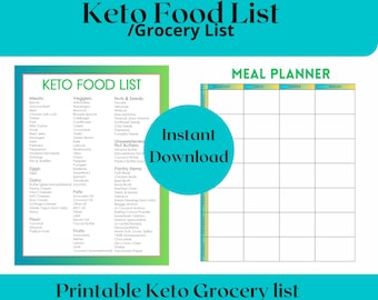Druckbare Keto-Lebensmittelliste: Minimalistischer Lebensmittel-Tracker (PDF-Download)