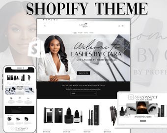 Lash Business Shopify Theme Template: Editable Canva Banners