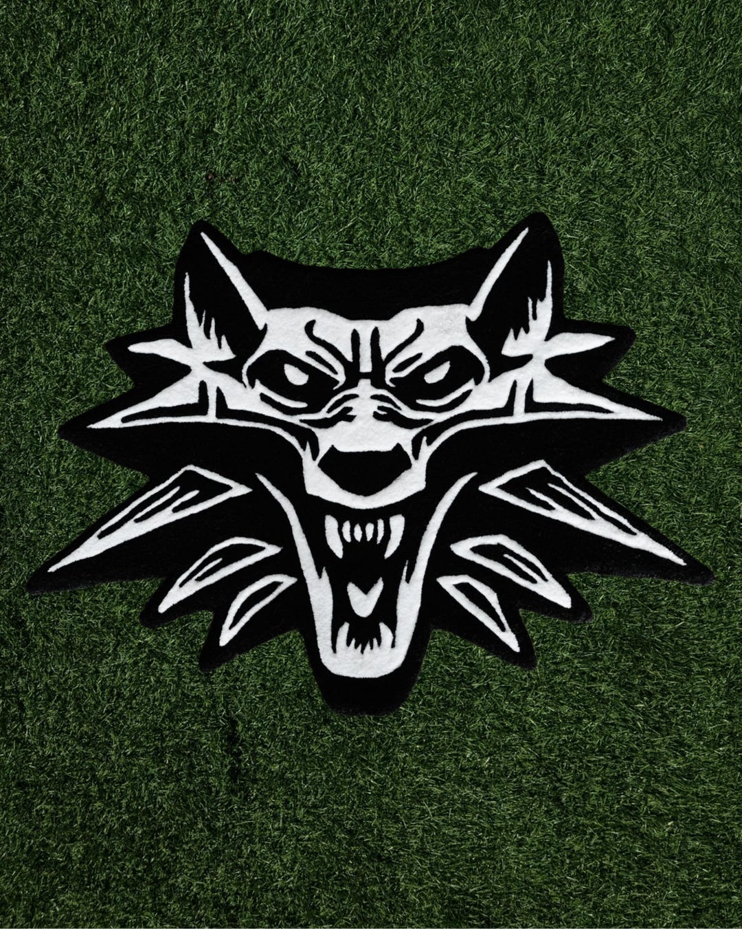Handmade the Witcher Rug | Acrylic Wolf School Medallion - Etsy