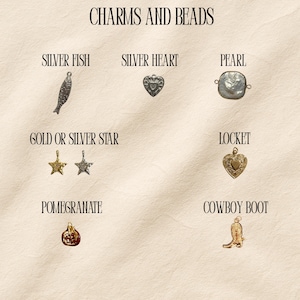 Decorative Charms for Journals | Vintage Jewellery Pendants | Delicate Gold and Silver Charms image 3