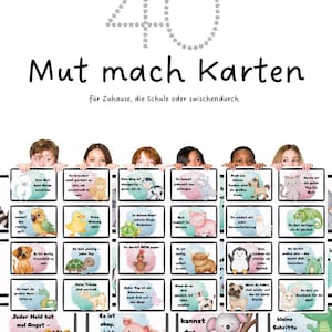 40 Mutmachkarten für Kinder – liebevolle Sprüche zum Ausdrucken | Digitaler Download | Affirmationskarten für mehr Selbstvertrauen & Stärke