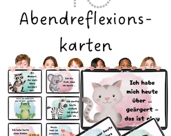40 Abendreflexionskarten für Kinder | Achtsamkeit & Dankbarkeit | Digitaler Download