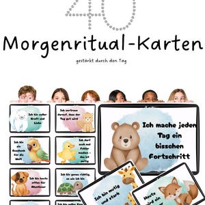 40 Morgen-Affirmationen für Kinder – liebevolle Mutmachkarten zum Ausdrucken | Positiver Tagesstart | Digitaler Download