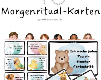 40 Morgen-Affirmationen für Kinder – liebevolle Mutmachkarten zum Ausdrucken | Positiver Tagesstart | Digitaler Download