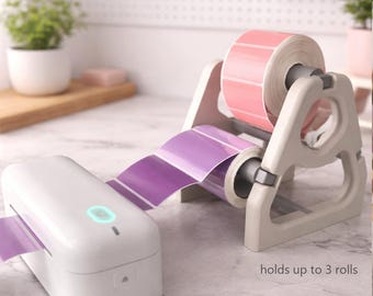 Triple Thermal Label Holder 3D Print STL + BAMBU Files (digital download)