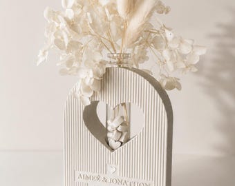 Personalised Wedding Gift Vase | Custom Names & Date | Keepsake | Anniversary