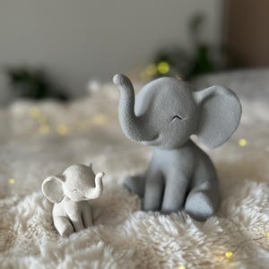 Minimalist Elephant Figurine: Modern Neutral Home Decor Ornament image 8