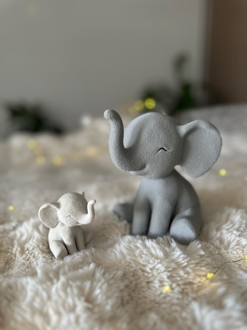Minimalist Elephant Figurine: Modern Neutral Home Decor Ornament image 8