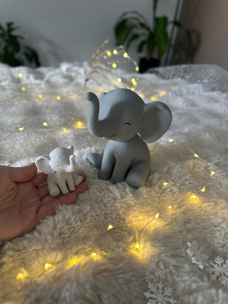 Minimalist Elephant Figurine: Modern Neutral Home Decor Ornament image 11