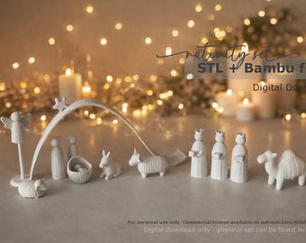 Kirkland Signature Porcelain Nativity Set Hand Painted 13 Piece