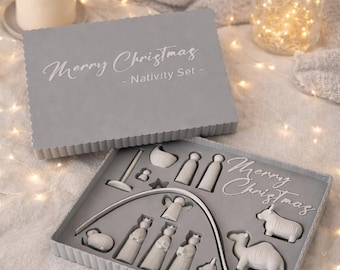 Minimalist Nativity Scene: Modern Christmas Tabletop Decor