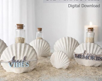 Minimal Seashell Beach Sand Keepsake Decor | STL + Bambu Files | Digital Download