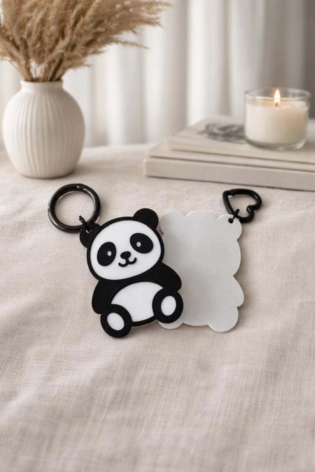 Large Panda Keychain – Kids Backpack Tag, Schoolbag Label - Etsy