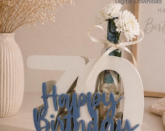 Alles Gute zum 70. Geburtstag Geschenk STL | Geldhalter Zahl 70 | STL + Bambu-Dateien | Digitaler Download