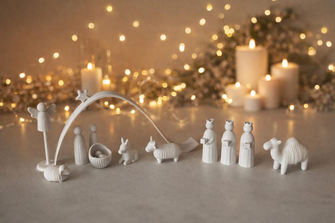Minimalist Nativity Scene: Modern Christmas Tabletop Decor - Etsy
