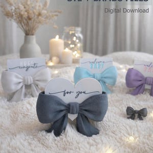 Minimalist Bow Gift Card & Message Holder STL + Bambu 3D print files