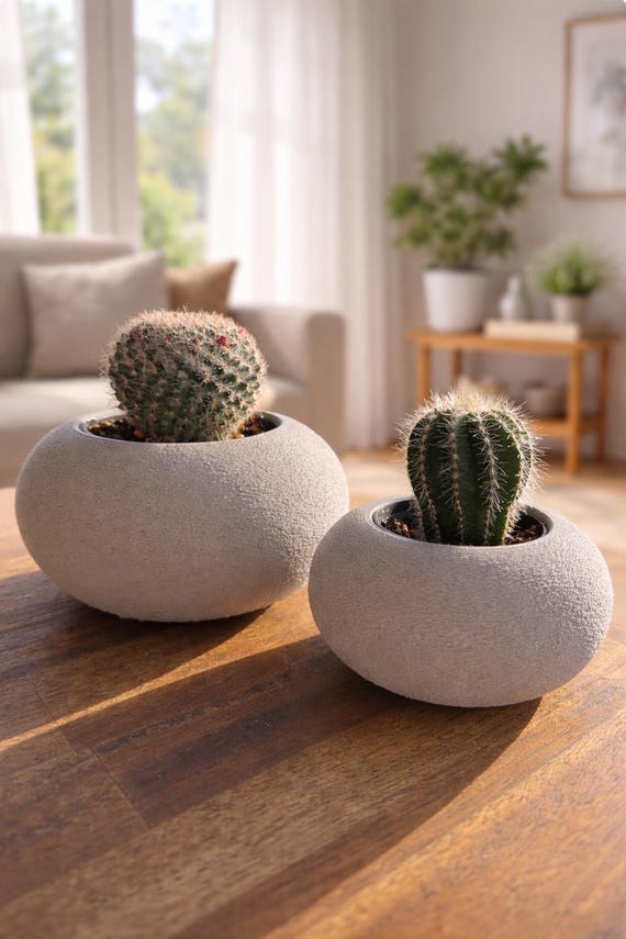 Succulent Bubble Planter: Modern Cactus Pot - Fits IKEA 6/9.5cm Pots