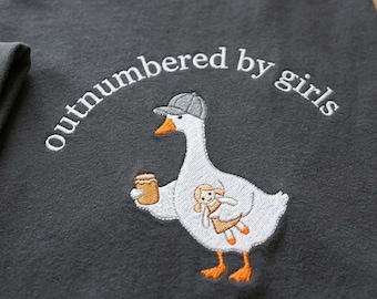 Embroidered Funny Girl Goose Daddy Shirt, Summer Dad Shirt, Girl Father Gift, Girl Fathers Day Gift, Cute Dad Tee, Funny Dada Tee