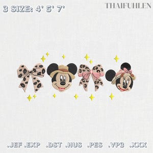Magic Kingdom Embroidery Design, Animal Kingdom Embroidery, Mouse And Friends Embroidery File, Trendy Cartoon Embroidery, Instant Download