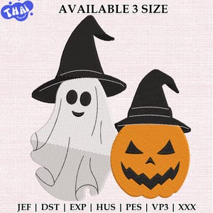 Preppy Floral Pumpkin Embroidery File, Patchwork Pumpkin Embroidery, Fall Autumn Embroidery Design, Halloween Ghost Embroidery